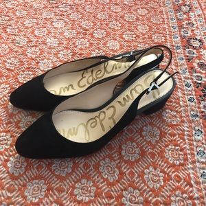Sam Edelman black suede shoes.